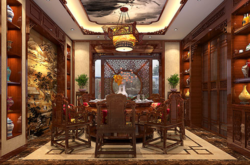 莱芜温馨雅致的古典中式家庭装修设计效果图