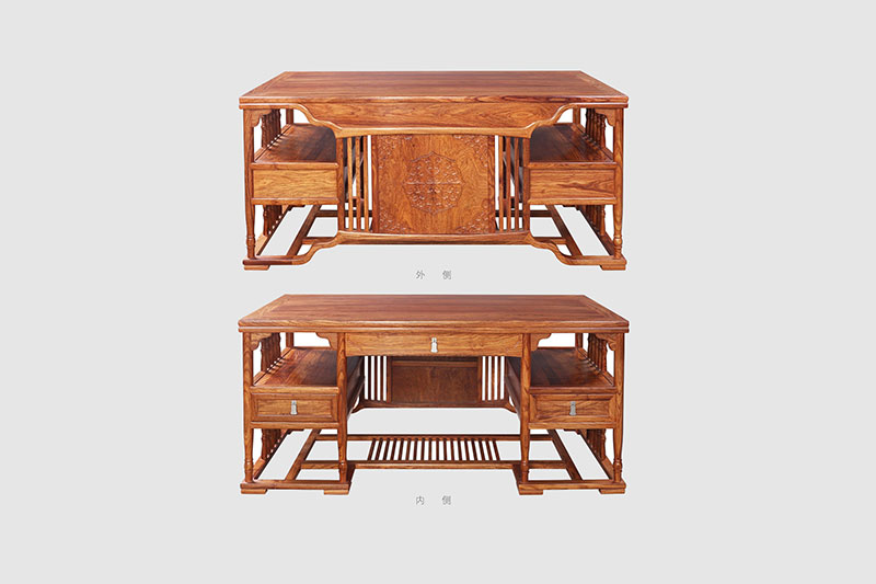 莱芜中式家居装饰书房桌椅组合家具效果图